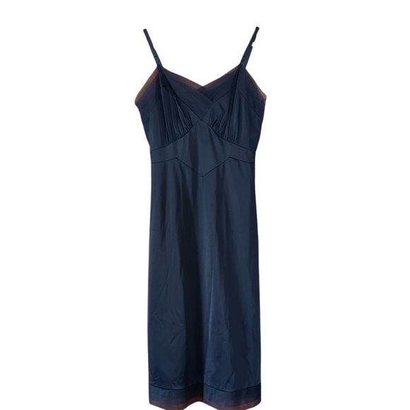 Vanity Fair Vintage 50’s Style Navy Nylon Lingerie Slip Dress size 36 - Picture 1 of 16